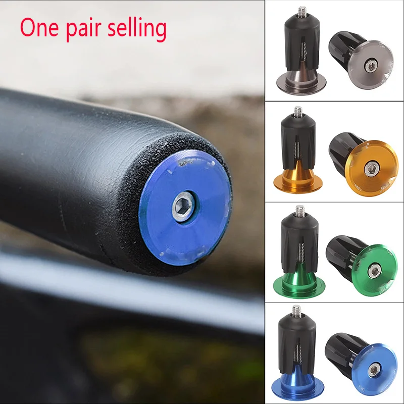 

2021New Bike Handlebar Plugs Bicycle Grips Caps Covers Aluminum Alloy Bike Handlebar End Plugs Bicycle Accessories 2PCS