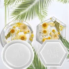 DIY симпатичная прозрачная капля диска Форма декоративная коробка для хранения ювелирных изделий силиконовая форма Шестиграннаякруглая сухая Подставка-цветок Форма SQ0487