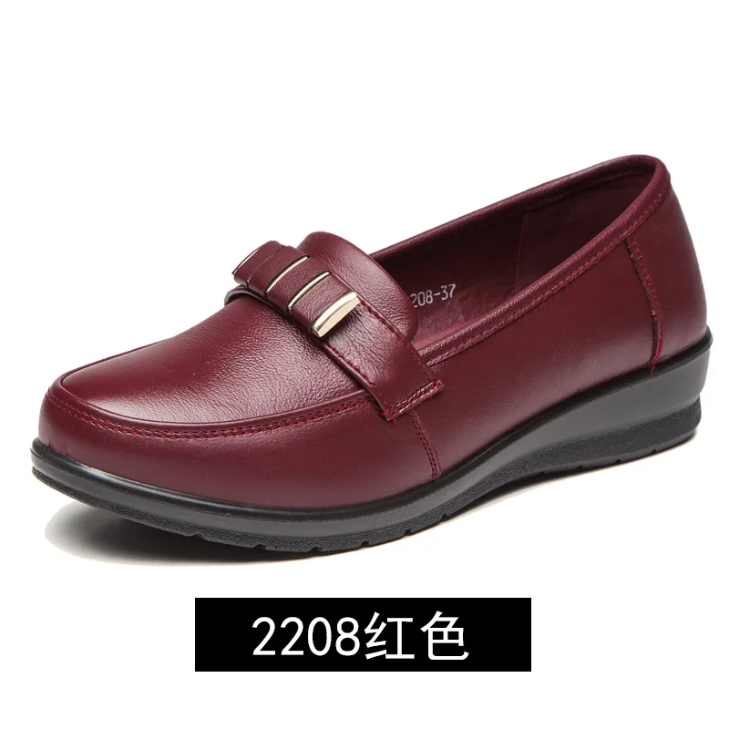 

Round Toe Shoes Woman Flats Soft Casual Female Sneakers Genuine Leather Autumn Dress Grandma New Moccasins Winter Fall Solid Fab