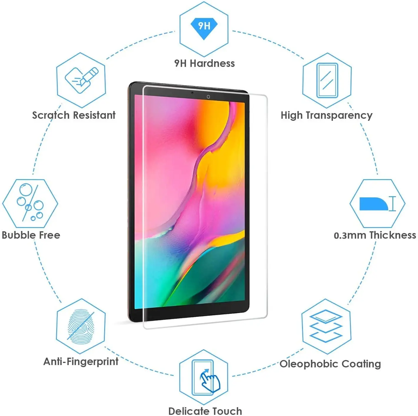 Tablet Tempered Glass Screen Protector Cover for Samsung Galaxy Tab A 10.1 2019 T510 T515 HD Eye Protection Film | Компьютеры и офис