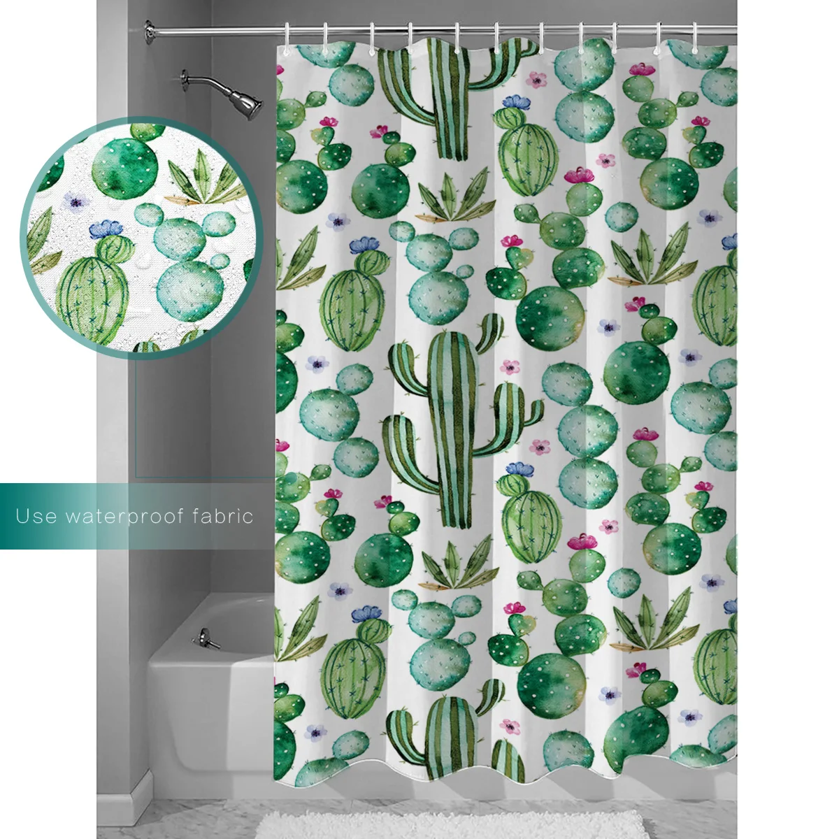 Длинные тканевые занавески для ванной комнаты с крючками | Дом и сад