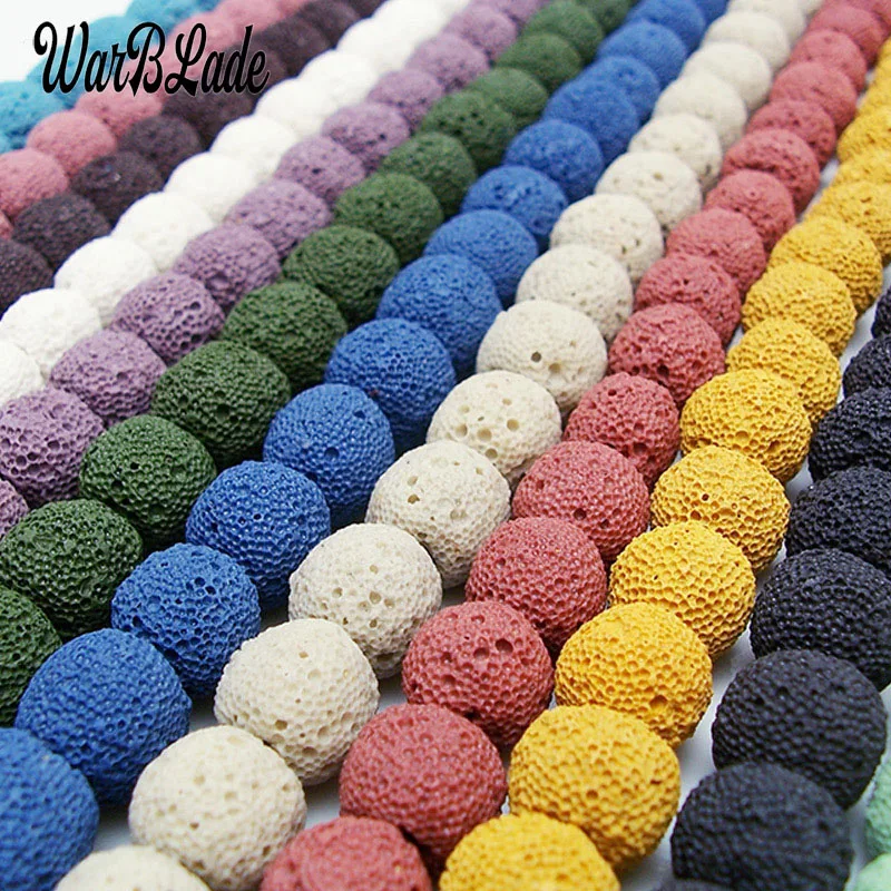 

Бусины Из Натурального глянцевого вулканического камня диаметром 6-16 мм