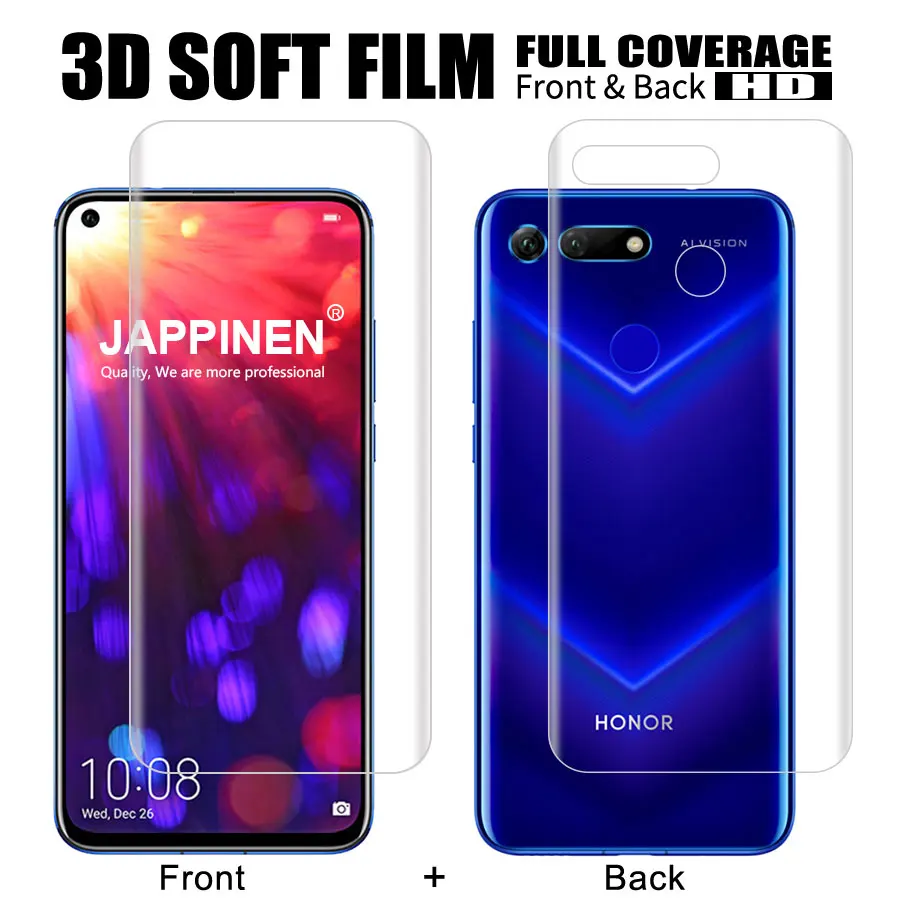 Защитная пленка для экрана из ТПУ для передней и задней панели huawei Nova 5 5i pro 5T Honor 10 8X 9X Honor View 20 pro lite 20i Hydrogel