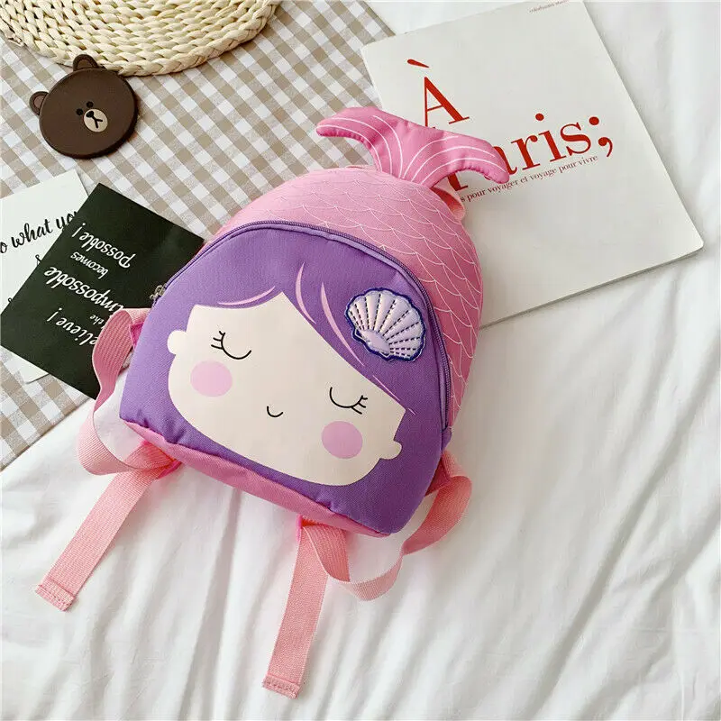 

2019 Newest Hot Toddler Kids Children Girls 3D Cartoon Mermaid Backpack Schoolbag Shoulder Bag Rucksack Girls Gift