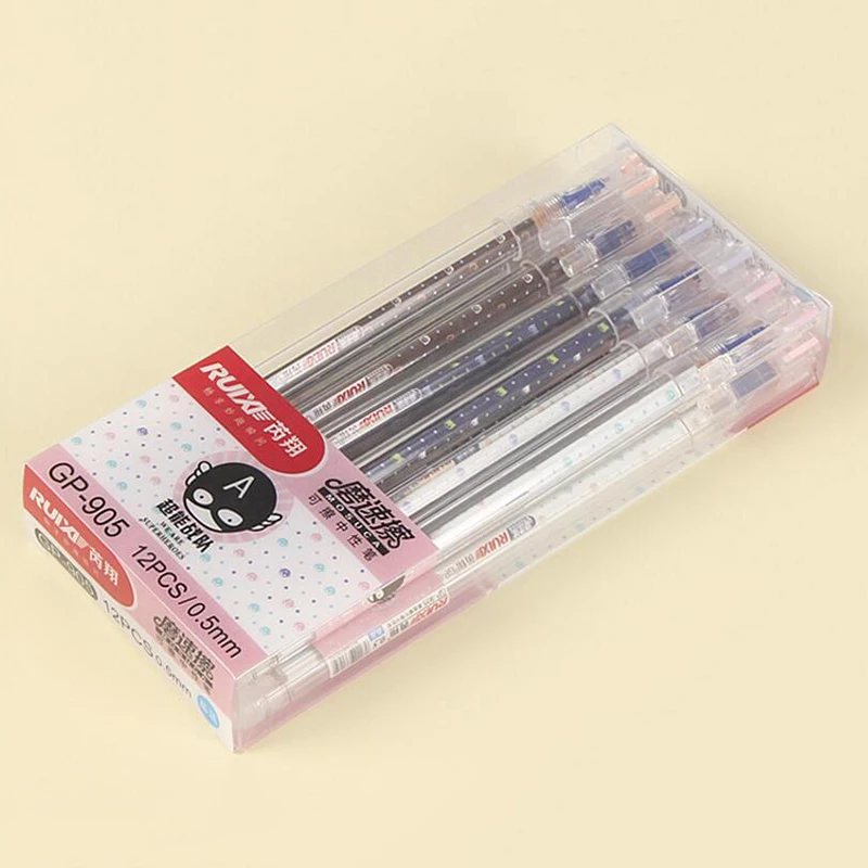 Ручки гелевые стираемые 0 5 мм 12 шт./компл.|gel pen|gel ink pencute korean pens |
