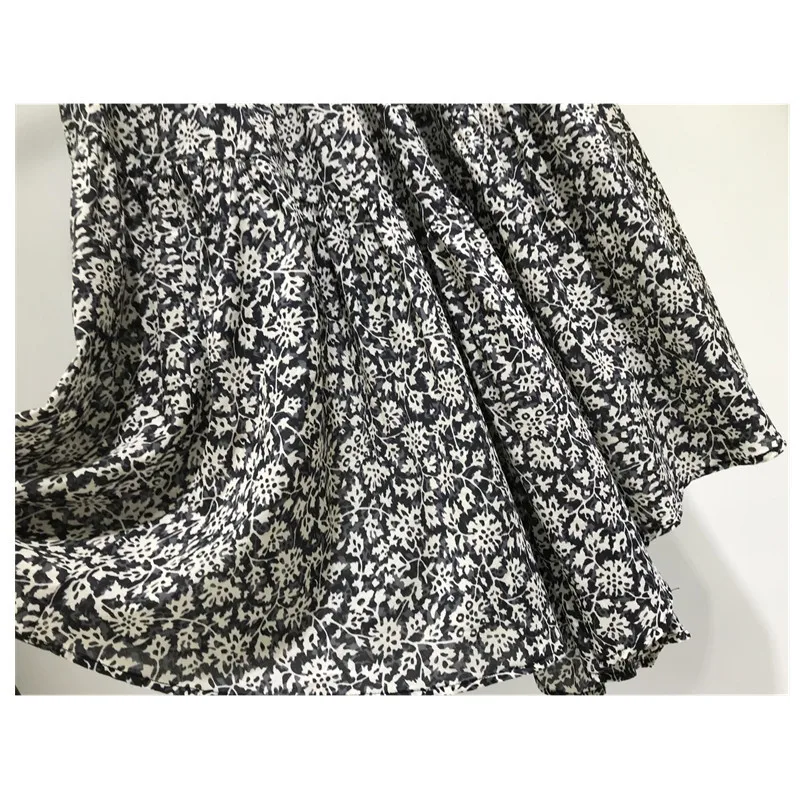 

2020 New Thin Cotton Printed Irregular Hem Skirt Long Skirt