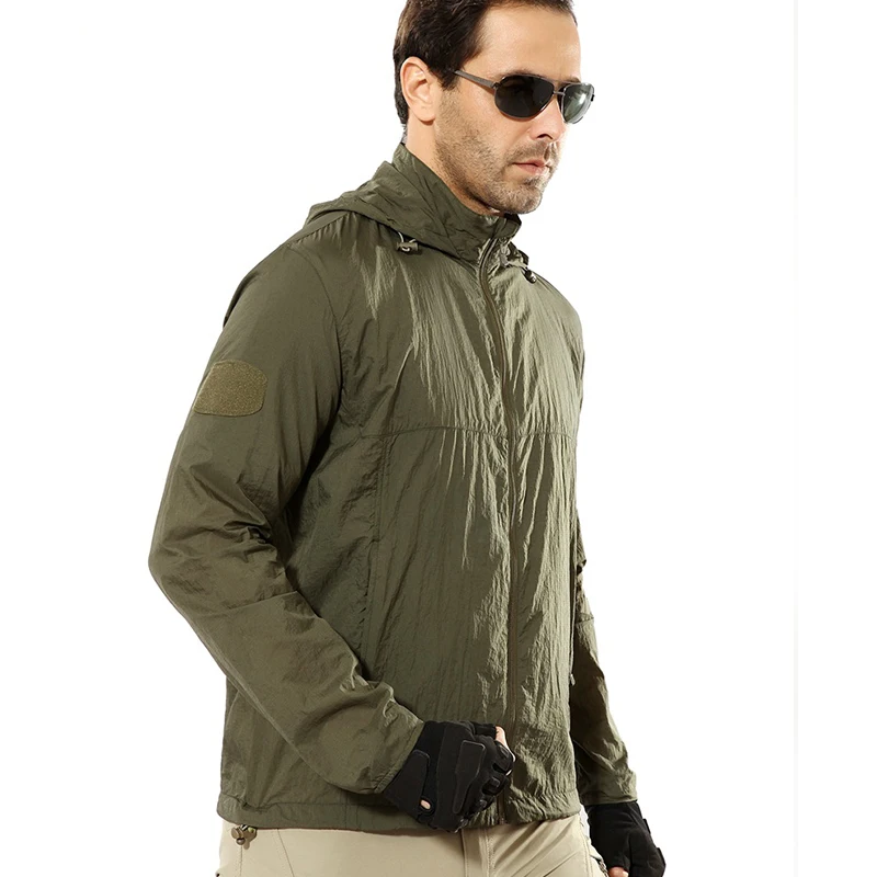 Мужская и женская тактическая тонкая рубашка быстросохнущая с логотипом на