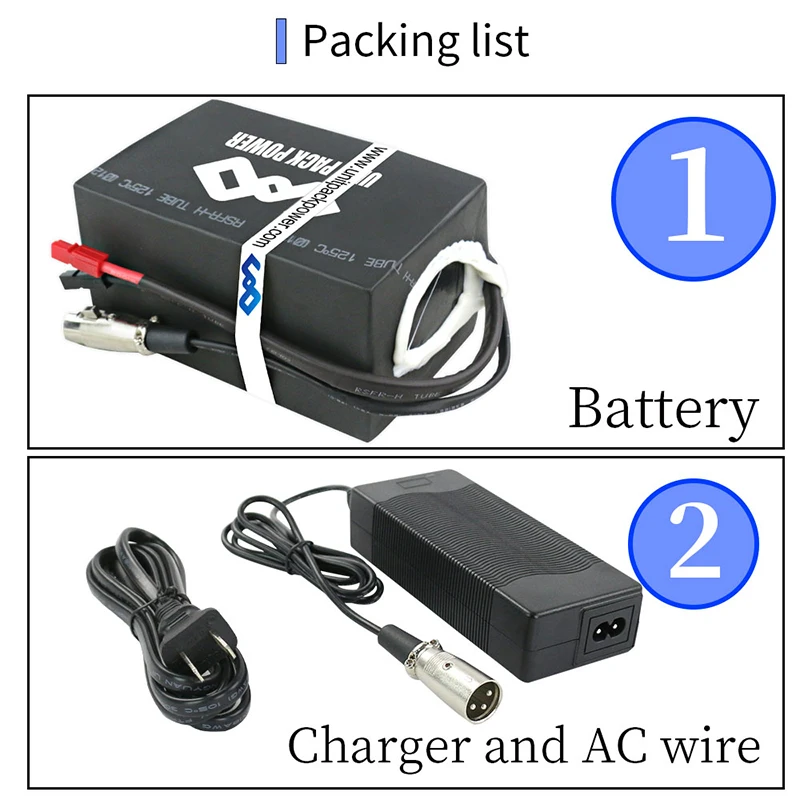 

Fast Charger 36V20AH 48V30AH 48V20AH Escooter Battery Black PVC Lithium-ion Battery Pack for 1000W 750W 500W eBike Escooters