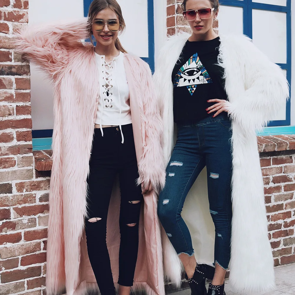 New Autumn/winter Fashion Fur-like Long Floating Fur Coat Women's Fur-like Coat Coat