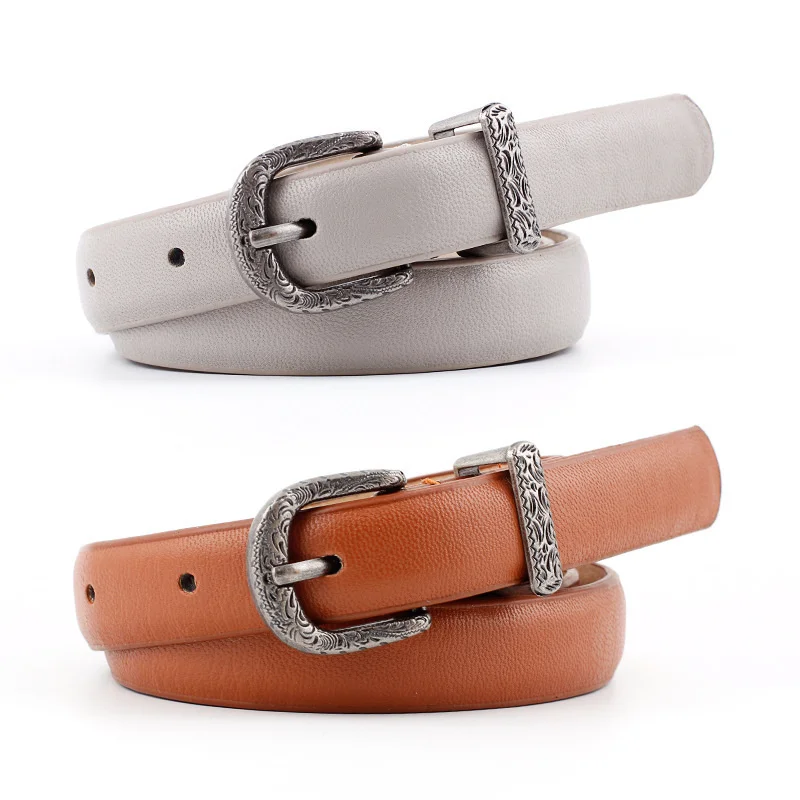 hup women black leather western cowgirl waist belt metal buckle waistband new hot belts for women luxury designer brand free global shipping