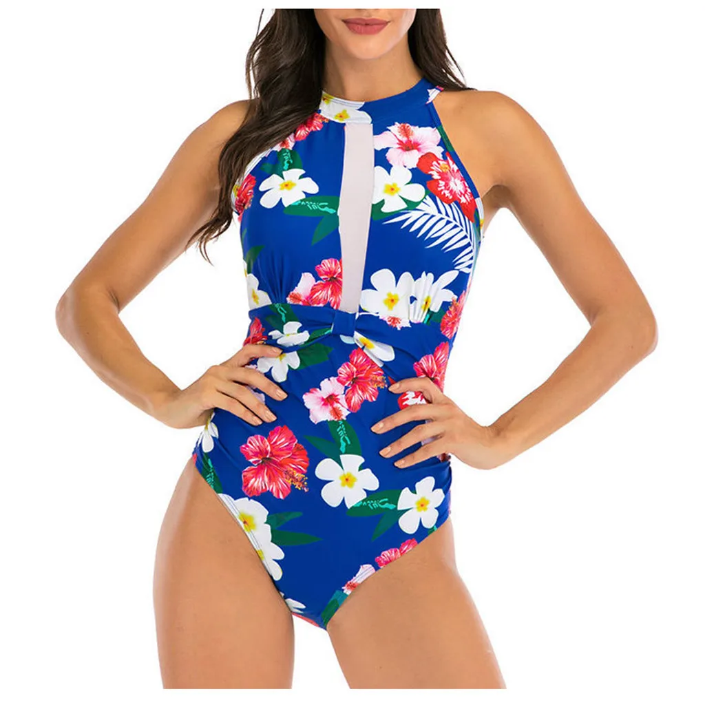SAGACE купальники для женщин сдельный купальник сексуальный стиль цветочный принт