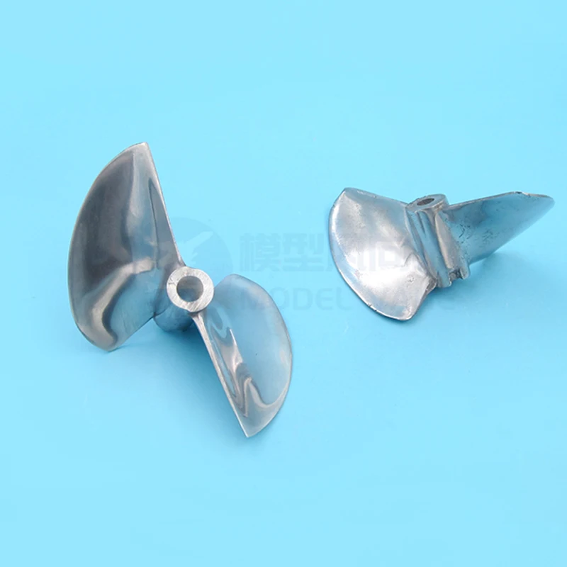 H&eacute;lice de dos cuchillas 678 P1.6, aleaci&oacute;n de aluminio D78mm, h&eacute;lices de 5mm 6,35mm, accesorios de agujero/paleta para barcos de gasolina RC, 1 unidad-3