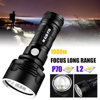 portable led flashlight usb rechargeable ultra bright torch 3 mode waterproof lamp with safety hammer for hiking camping outdoor