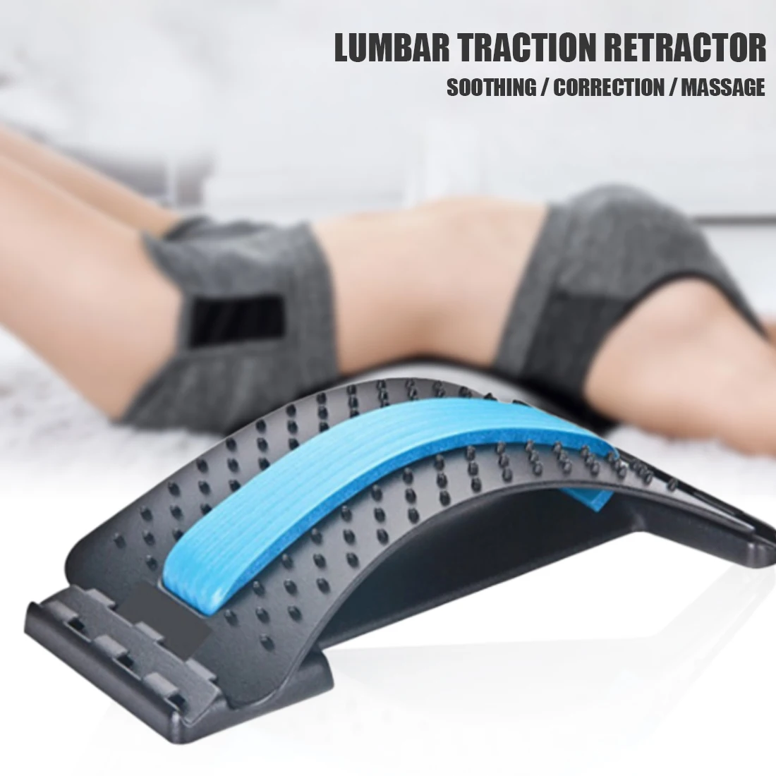 

1pc Back Stretch Equipment Massager Massageador Magic Stretcher Fitness Lumbar Support Relaxation Spine Pain Relief random color