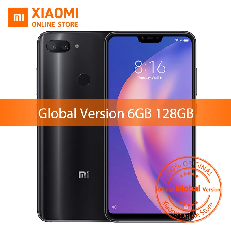 Глобальная версия Xiaomi Mi 8 Lite 6GB 128GB 6 26 &quotНотч полный экран Snapdragon 660 Восьмиядерный