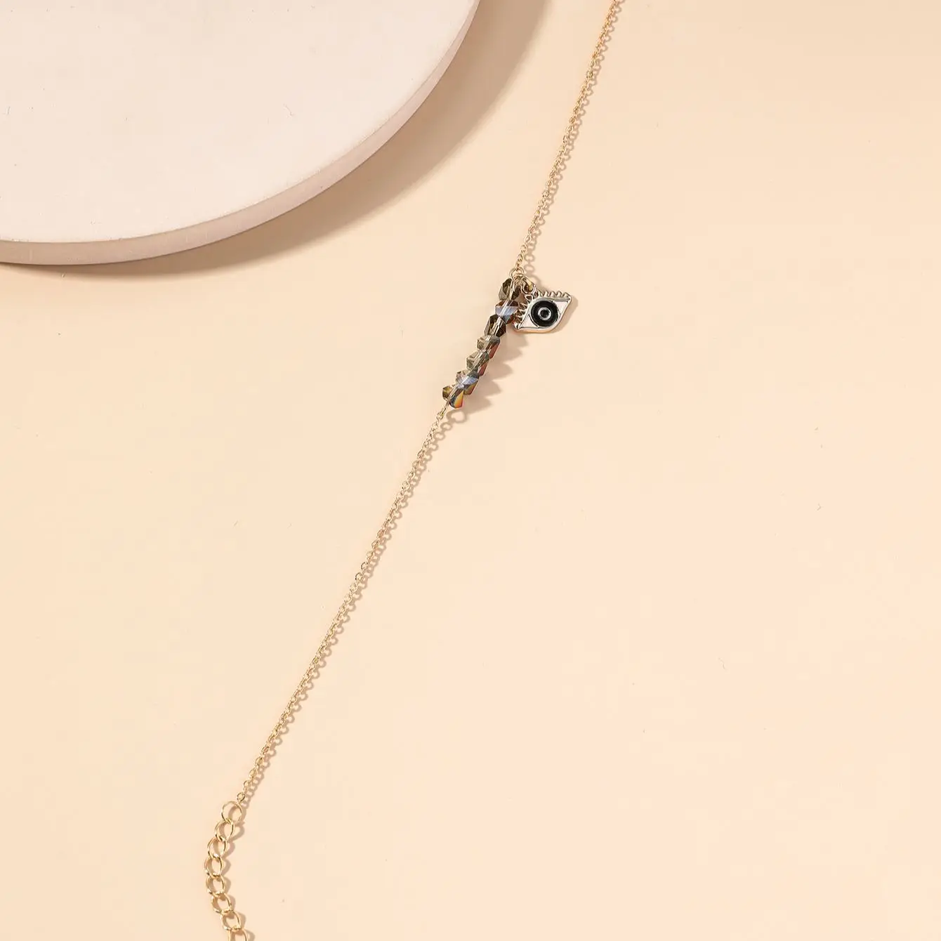 

Gold chain evil eyes love heart pendant exquisite necklace can be used for ladies party birthday travel jewelry necklace 1
