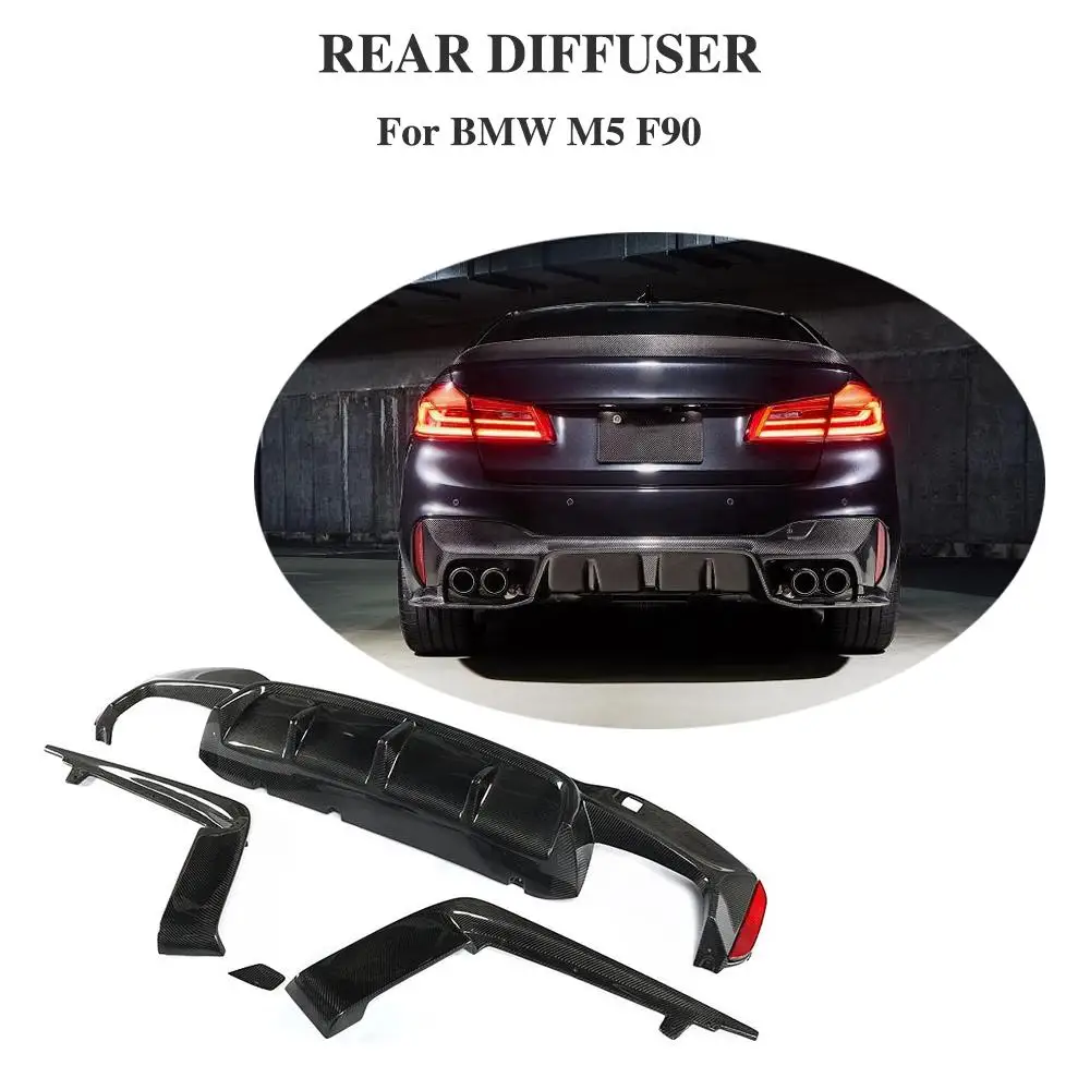 3 шт. задний бампер из углеродного волокна диффузор для губ спойлер BMW 5 серии F90 M5