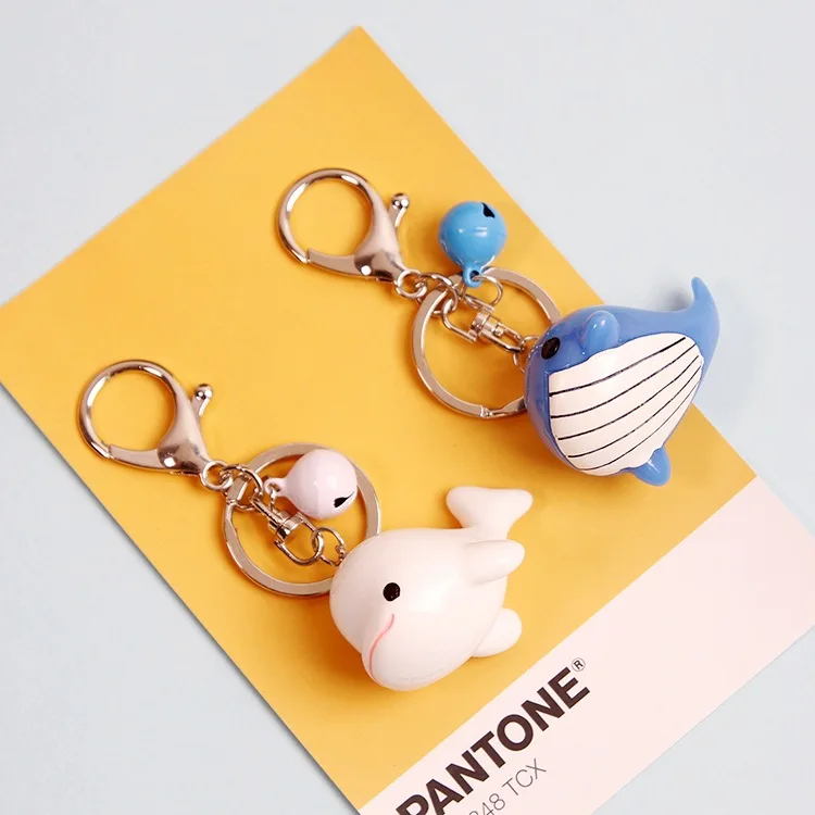 

2020 Innovative Dolphin Blue Whale 3d Keychains Fashion Pendant Key Chain Boyfriend And Girlfriend Small Gift Key Ring