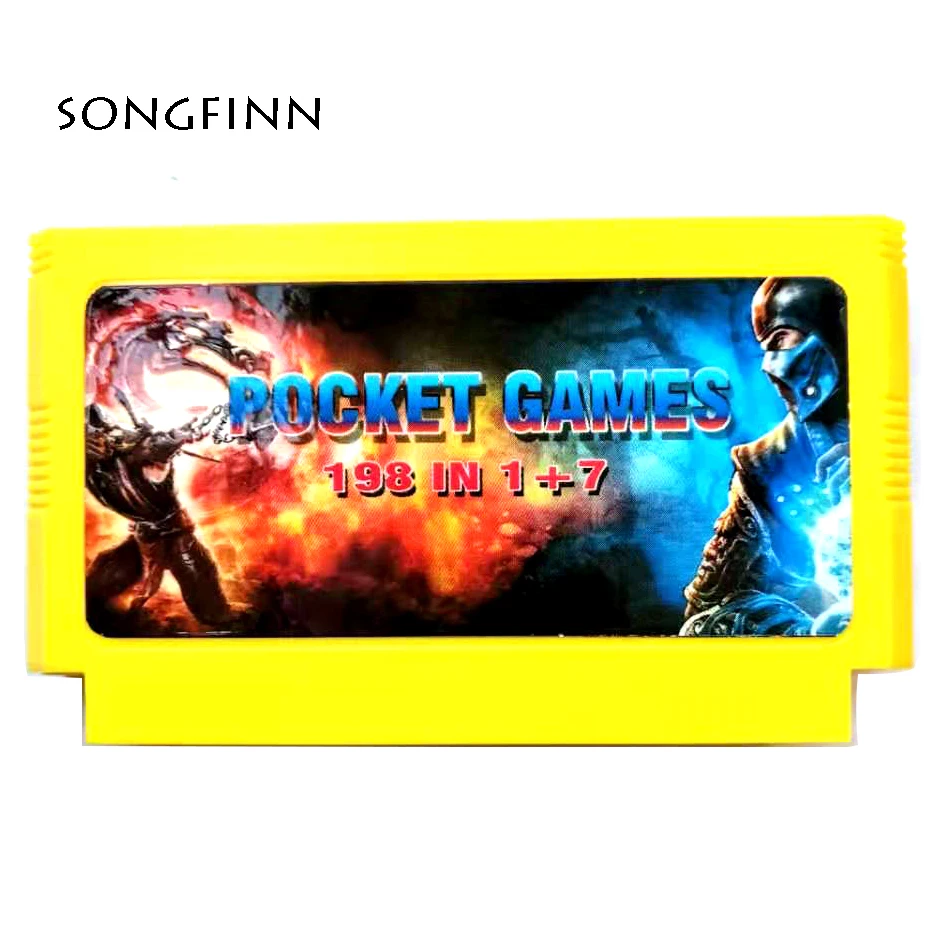 Высококачественная классическая ретро игровая консоль 198 В 1 + 7 для 60 Pin 8 Bit |