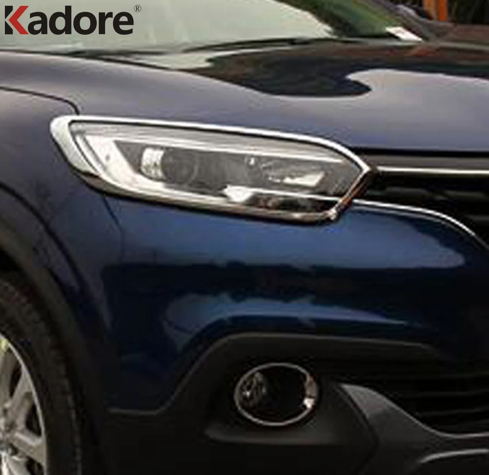 Для Renault Kadjar 2016 2017 2018 2019 ABS хром передняя крышка головного света отделка колпаки