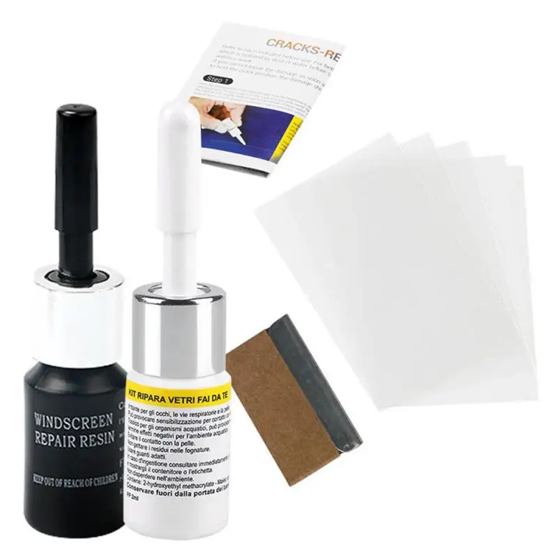 

2pcs Windshield Repair Kit Car Windshield Repair Resin Kit DIY Auto Glass Crack Restore Tool Car Window Curing Glue