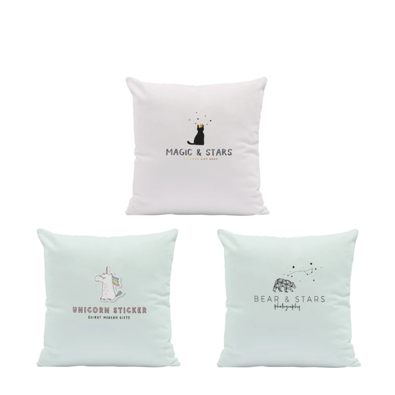 Простая и красивая наволочка с рисунком единорога квадратная подушка украшение