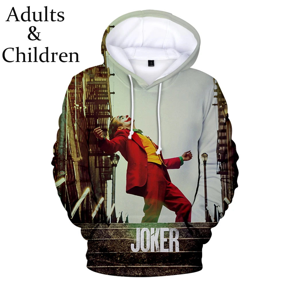 Толстовки с капюшоном в стиле хип хоп 3D толстовки изображением Джокера свитшоты