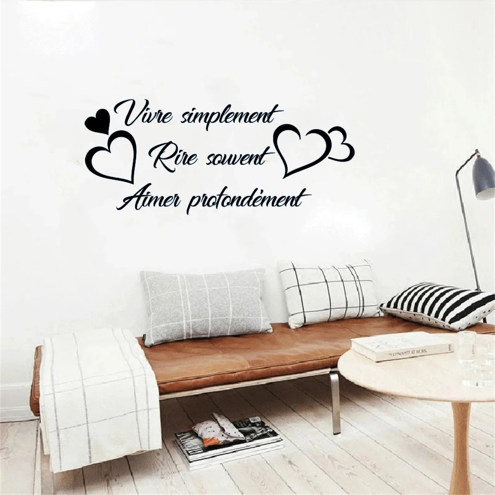

French Family French Quote Wall Stickers Home Decor Vinyl Mural Removable Pvc Matte Decoration Original Fashion Poster