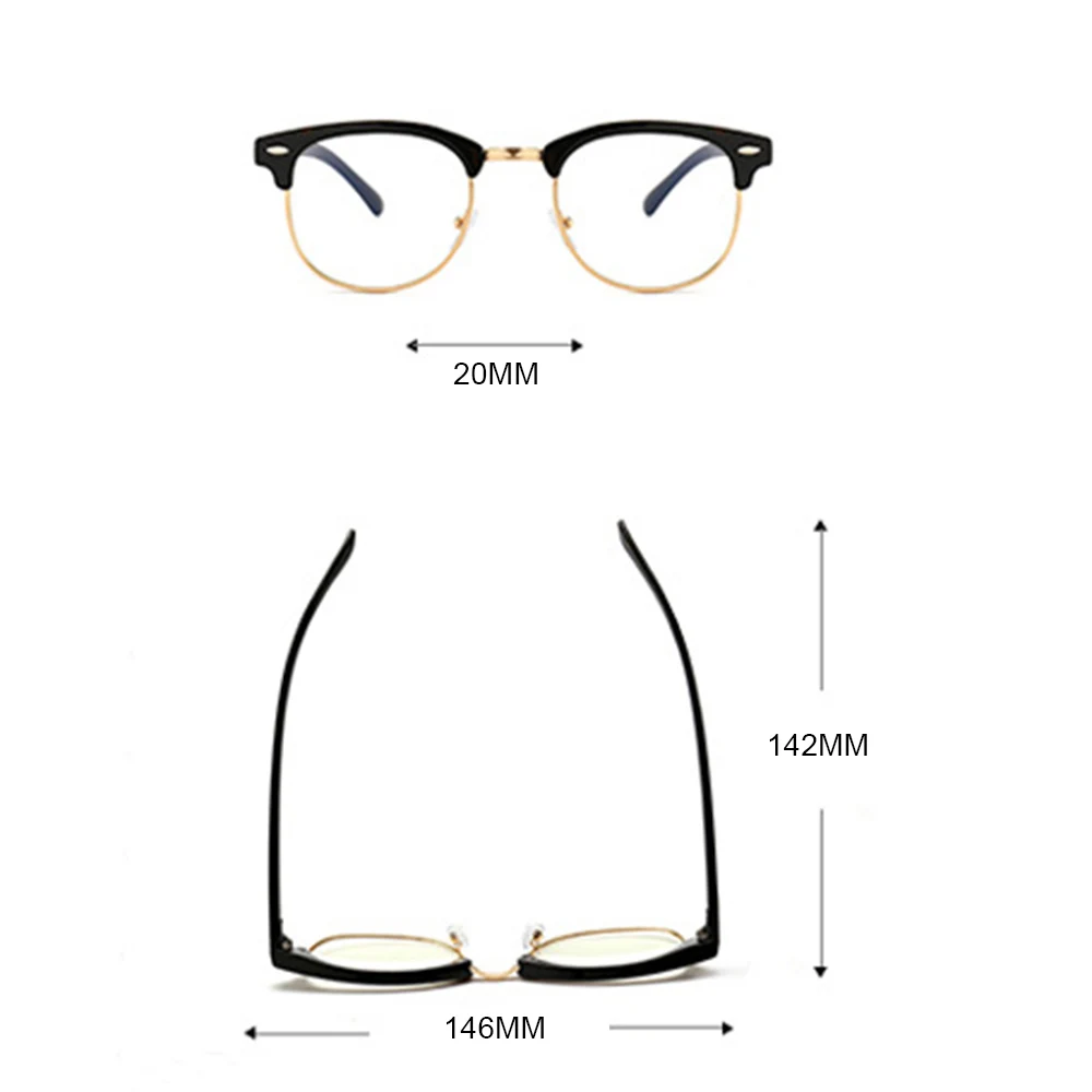 

Women Men Blue Light Blocking Spectacles Anti Eyestrain Decorative Glasses Light Computer Screen Radiation Protection Eyewear