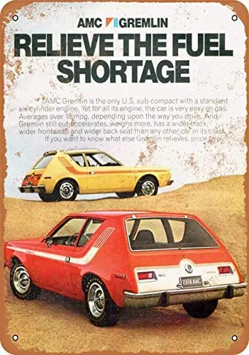 

12 x 16 inches Metal Vintage Funny Tin Sign 1974 AMC Gremlin