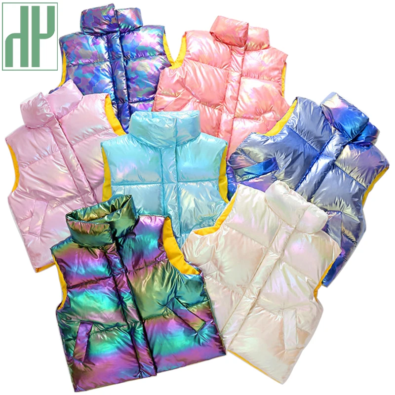 Лидер продаж новинка модные детские осенне зимние жилеты HH для девочек пальто