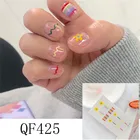 Recuerdame 14 советы нейл-арта наклейки Модные леопардовыеклубника узоры полный охват обертывания Водонепроницаемый самоклеящиеся наклейки для маникюра