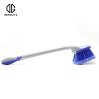 detailing 51cm length car wheel brush auto detailing long plastic handle brush for car wash clean