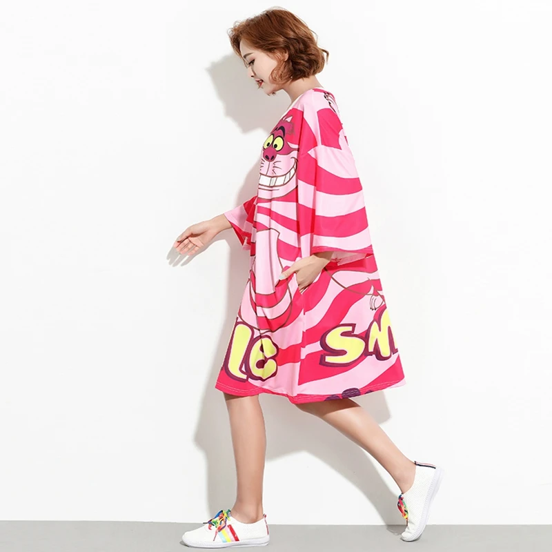 Falda de camisa holgada con estampado de estrella de dibujos animados, ropa para mujer