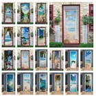 Самоклеящиеся 3D наклейки из ПВХ для пляжа, морской пейзаж, для детской мебели, Обложка, наклейка, обои для дома, наклейка s