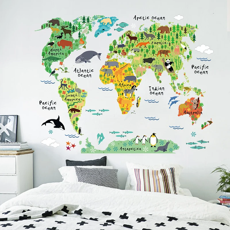 

Practical Removable Animal Wall Stickers Beautiful Home Decor Wall Sticker Wallpaper PVC Background Nice-looking Wall Sticker