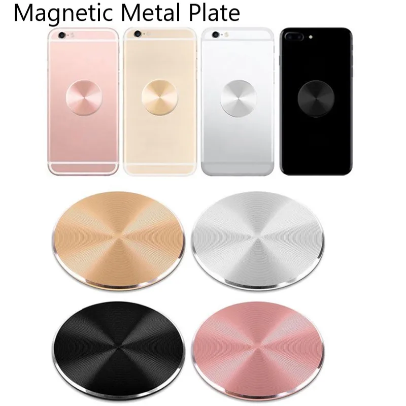 

Metal Plate Phone Holder Sticker on Xiaomi Redmi Note 6 Pro Glossy CD Vein Magnet Car Holder Mount Sheet for iPhone XR Xs Max