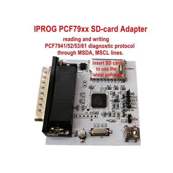 PCF79xx adapter V80 Iprog+ Iprog Pro программист поддержка IMMO+ коррекция пробега+ сброс подушки безопасности до года Замена Carprog digiprog 3 - Цвет: PCF79xx adapter