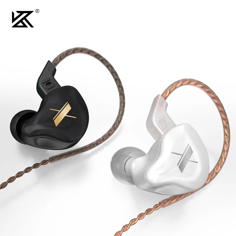 Динамические наушники KZ EDX 1DD Hi-Fi наушники-вкладыши с монитором и передачей басов