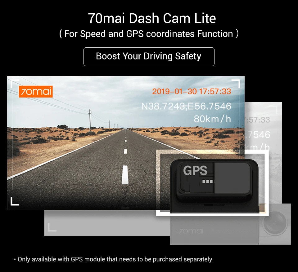 256Рубль купон Новая 70mai Dash Cam Lite 1080P скорость координаты gps модули 70 MAI Lite Автомобильный видеорегистратор 24H монитор парковки 70mai Lite Автомобильный видеорегистратор