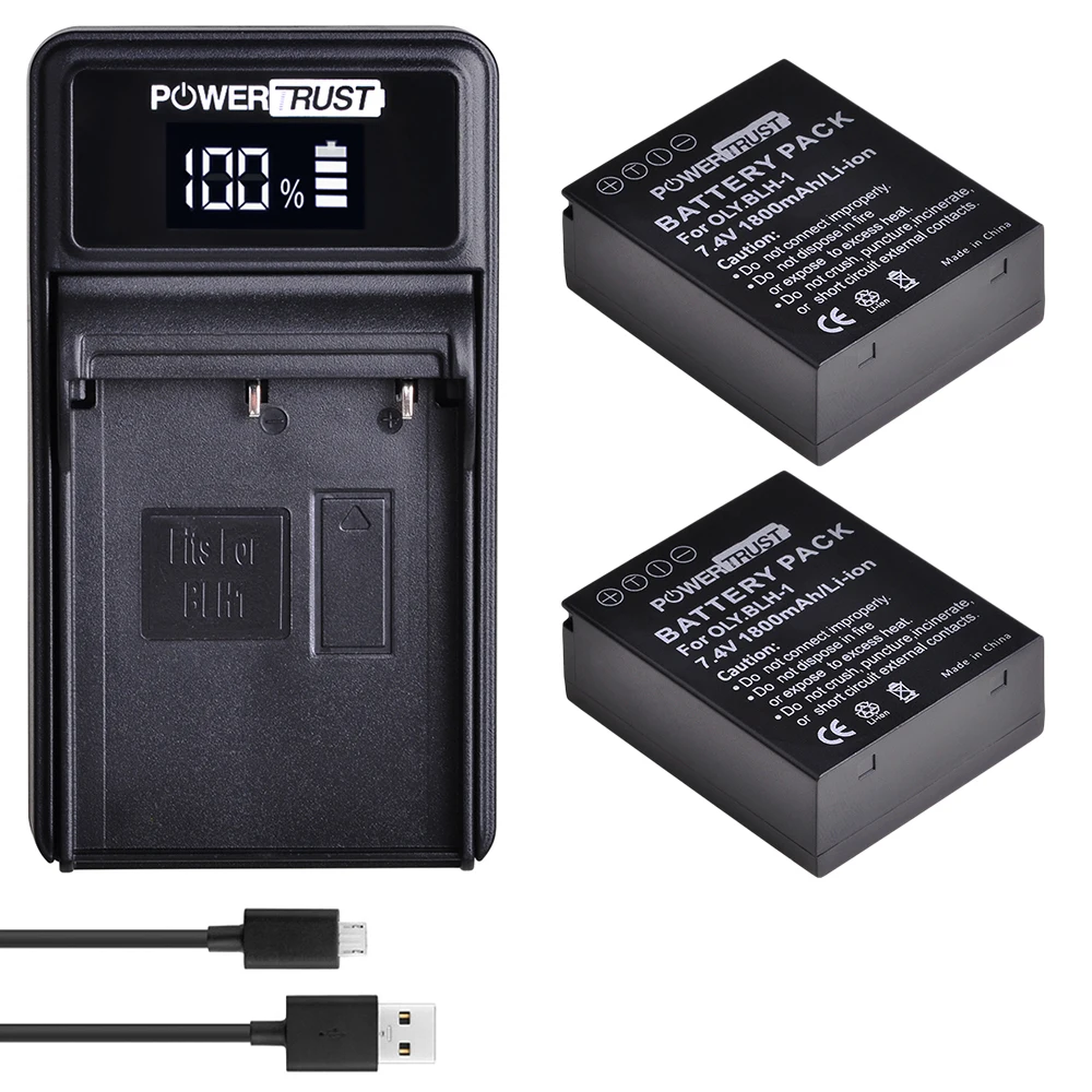 BLH 1 BLH1 Аккумулятор для камеры + новое зарядное устройство USB Olympus E M1 Mark II EM1 2