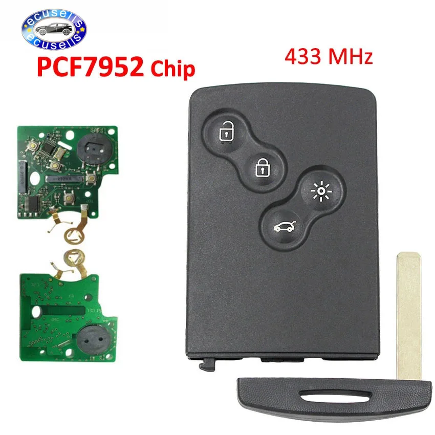 Новый высококачественный пульт дистанционного управления с 4 кнопками 433 МГц PCF7952