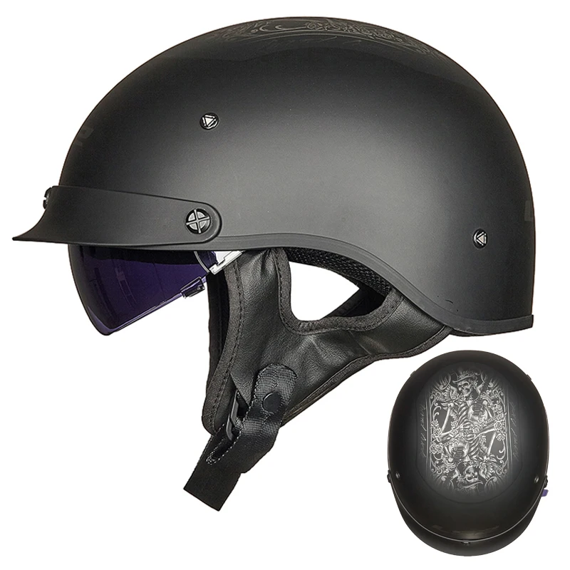 

LS2 OF526 винтажный мотоциклетный шлем с открытым лицом, Ретро шлем для мужчин и женщин, полушлем для скутера с внутренним объективом и пиковым ...
