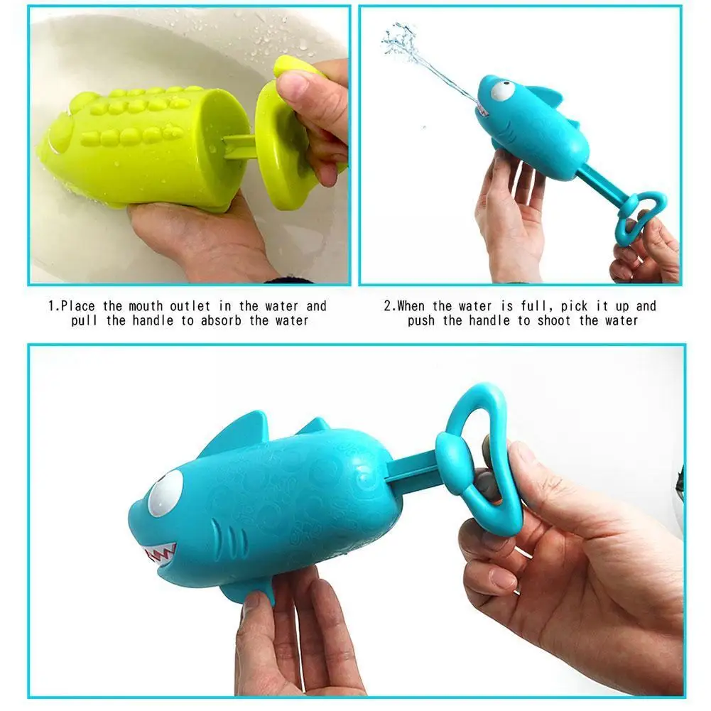 

1Pc Children's Water Gun Crocodile Shark Pig Water Boy Girl Bathing Cannon Toy Water Pumping Toy Spray Playing L8M1