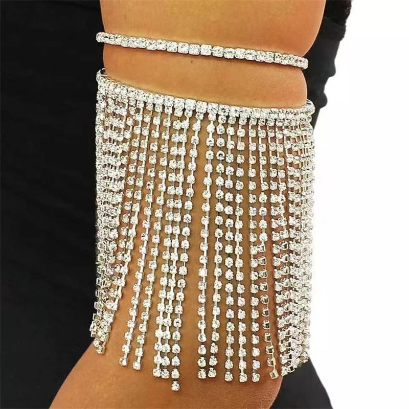 

Модная Изысканная блестящая женская цепочка на руку, свадебные аксессуары, браслет стразы, браслет, ручная работа, ювелирные изделия, подар...