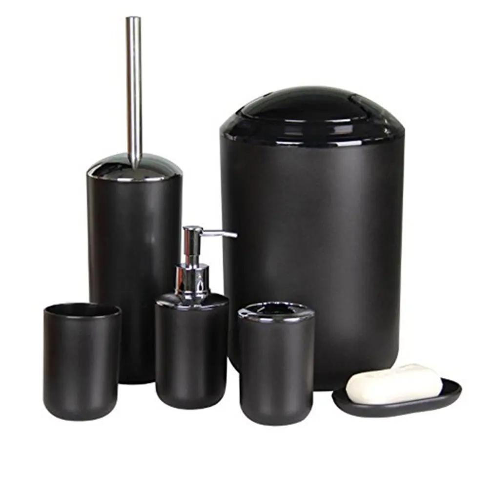 Набор пластиковых аксессуаров для ванной 6 шт. держатель зубной щетки диспенсер