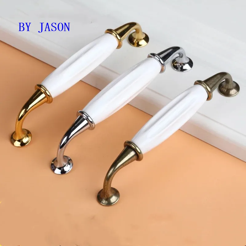 Бронзовая керамическая дверная ручка европейская антикварная американская