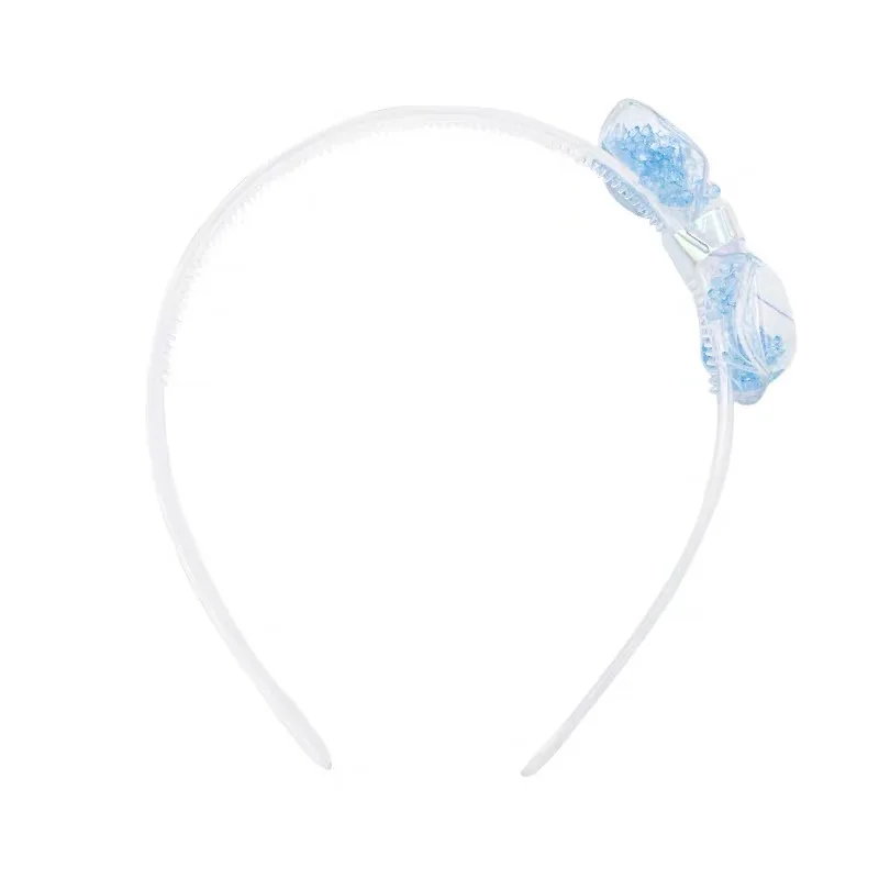 

1PC Baby Bow Hairbands Transparent Sequin Hair Hoops With Teeth Girls Glitter Headbands Lovely Korean Hair Accessories Boutique