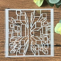 13cm 3d cube diy craft layering stencils wall painting scrapbooking stamping embossing album card template