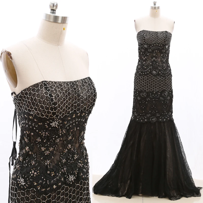 

Kisswhite Bridal Stock Clean Mermaid Black Beads Prom Dresses Long Evening Party Dress One Instock 20210223-012